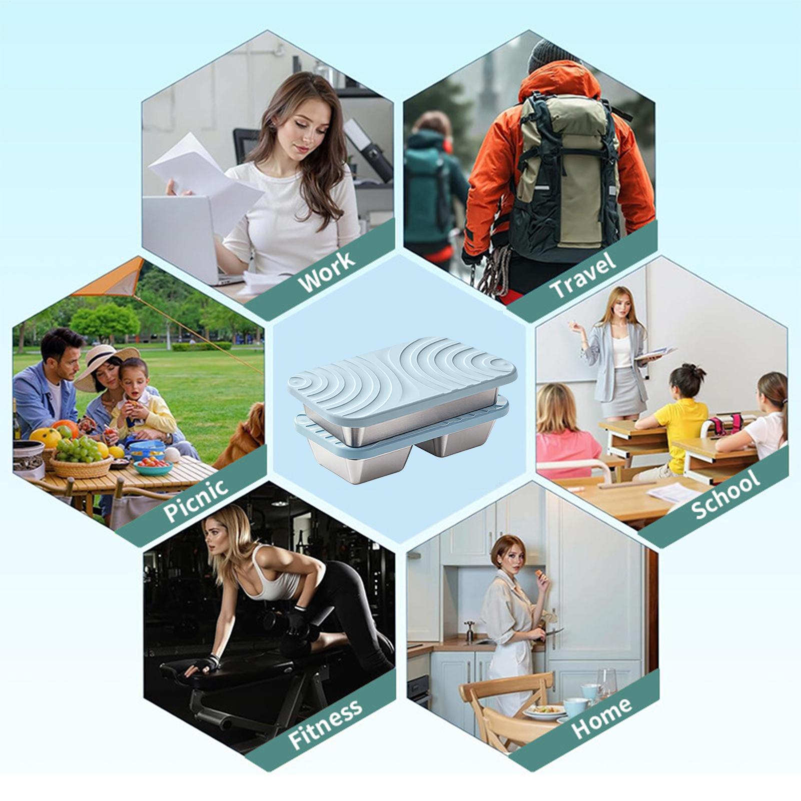 Food Snacks For School - ステンレス製スナック容器 ステンレス製食品保存容器 スナックボックス 子供 大人用 食事準備