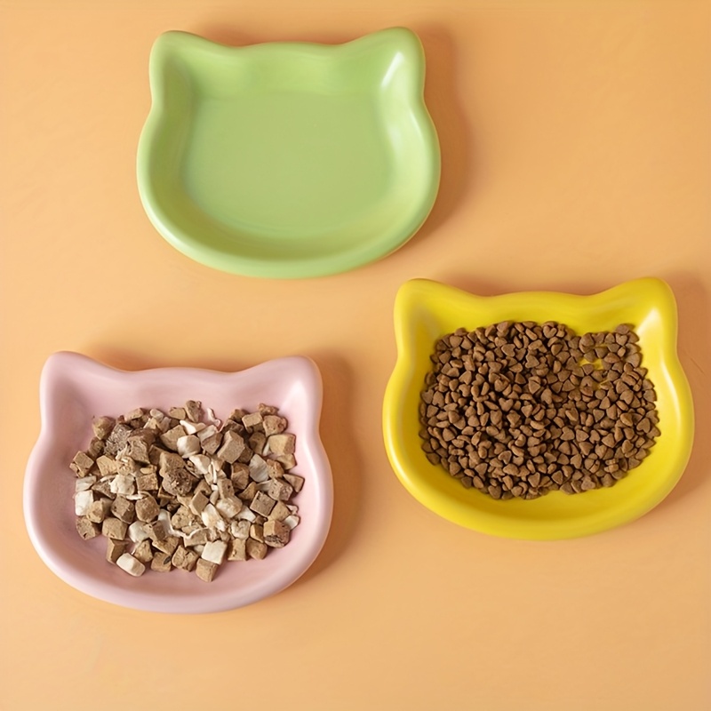 Food Snacks That Are Black - 4色ペットボウル 猫用フードディッシュ 缶詰スナック 冷凍食プレート ドワーフキャット用 プレミアム黒鼻防止ペットディッシュ