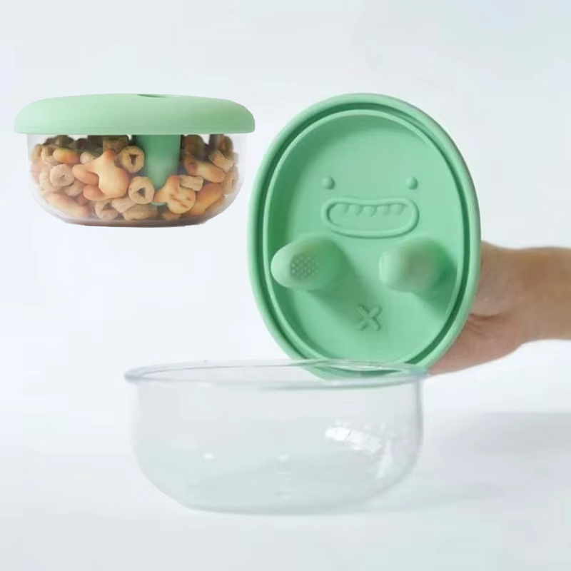 Food Snacks For Picnic - 手を清潔に保つシリコン蓋付きランチボックスポータブルキャンプピクニックサラダボウル食品保存容器ランチボックス学生オフィス