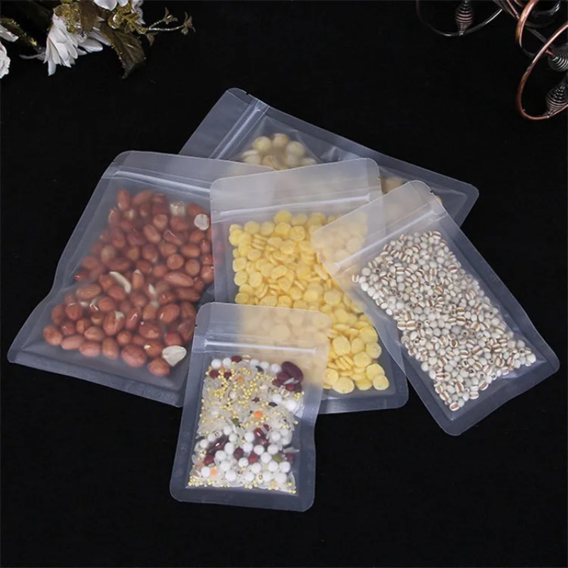 100個入りマットプラスチックジッパーバッグ - スナックや - Dry Food Snacks のレビューと価格