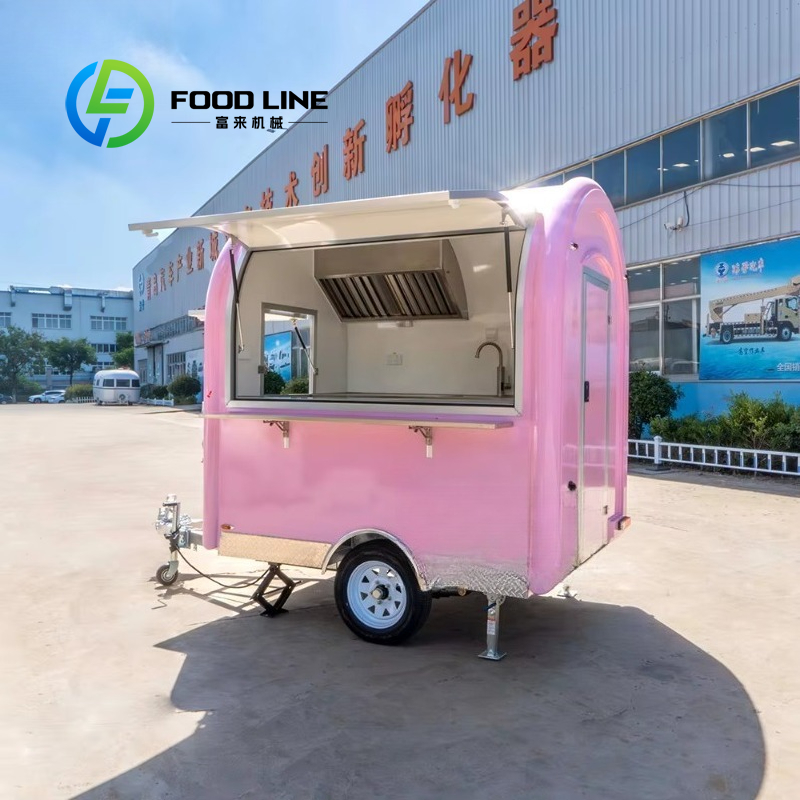 カスタムメイドのヴィンテージピンクミニフードトレーラー、業務 - Street Food Snacks のレビューと価格