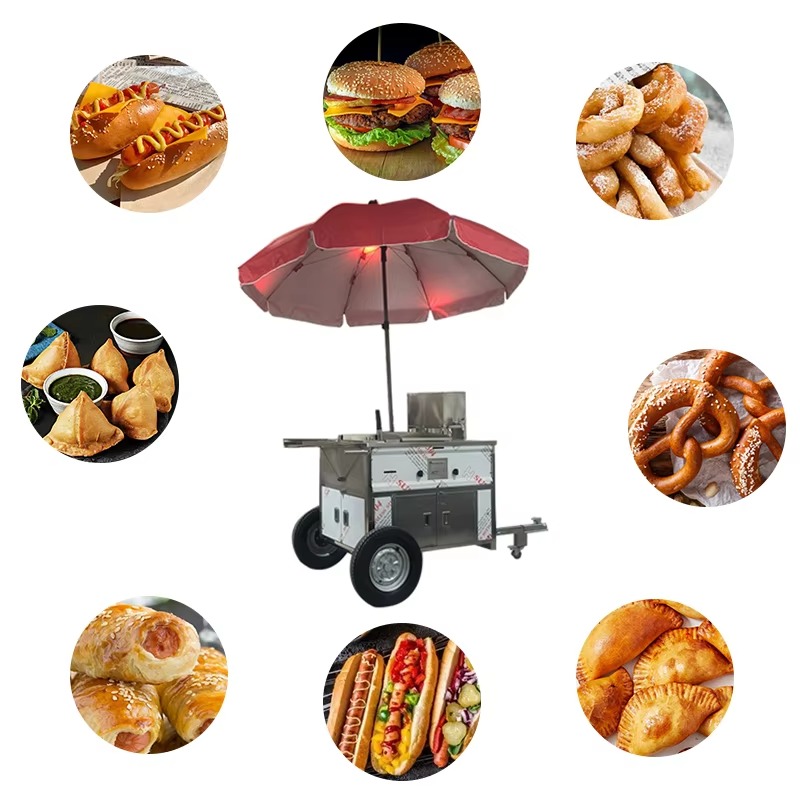 コンパクトモバイルスナックフードカート、ホイール付きホットド - Street Food Snacks のレビューと価格