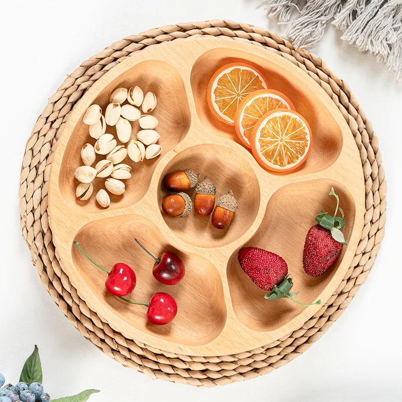 クリエイティブなホームリビングルーム用フルーツトレイ、無垢材 - Dry Food Snacks のレビューと価格