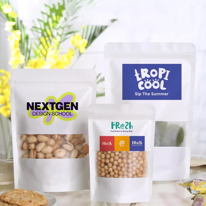 50個入り カスタマイズ可能な白いフロスト加工窓付きクラフト - Food Snacks For Party のレビューと価格