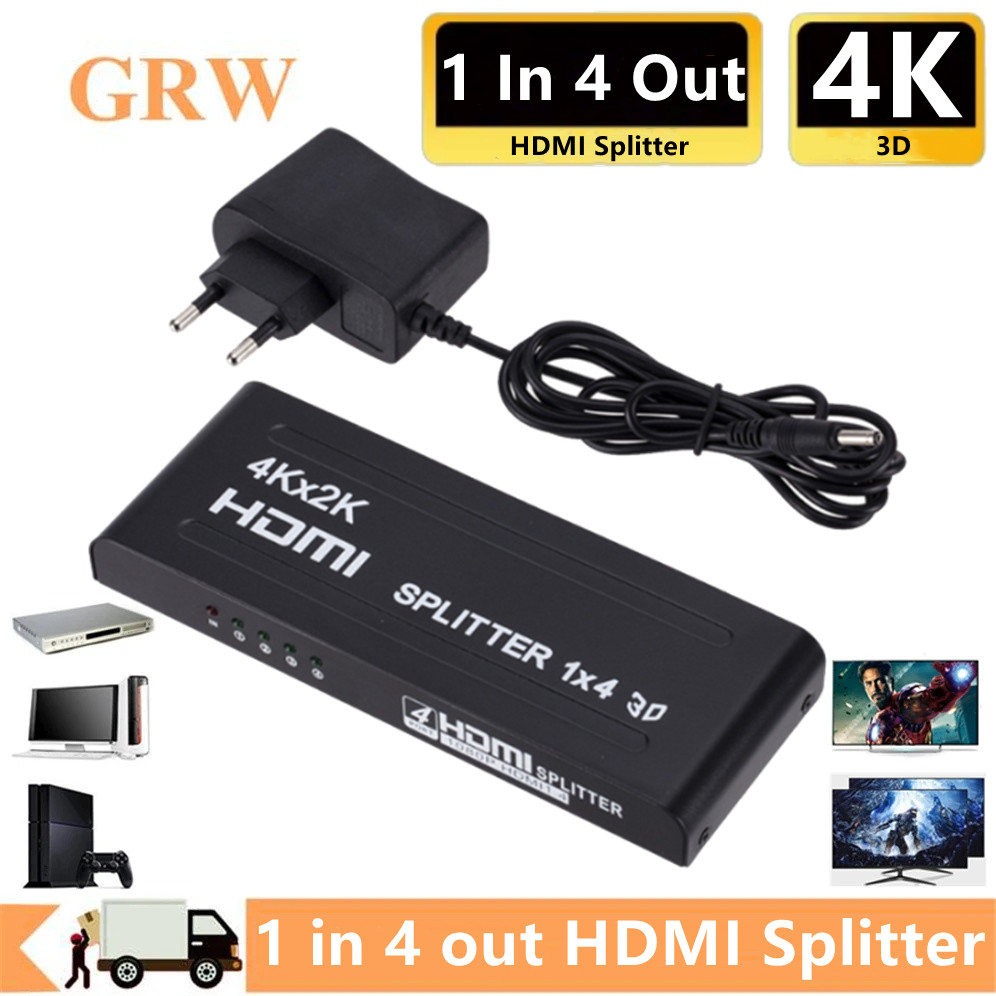 4K×2K HDMIスプリッター HDMIスイッチ 1入力4 - Food X のレビューと価格