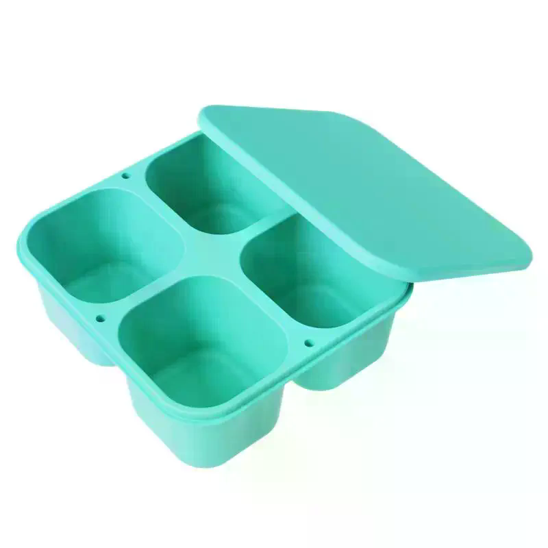 食品グレードシリコン製スナックボックス、4つの仕切り付き、密 - Food And Snacks For Picnic のレビューと価格
