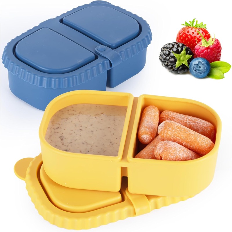 再利用可能なシリコン製スナック容器（蓋付き）、ミニコンテナ2 - Food And Snacks For Picnic のレビューと価格
