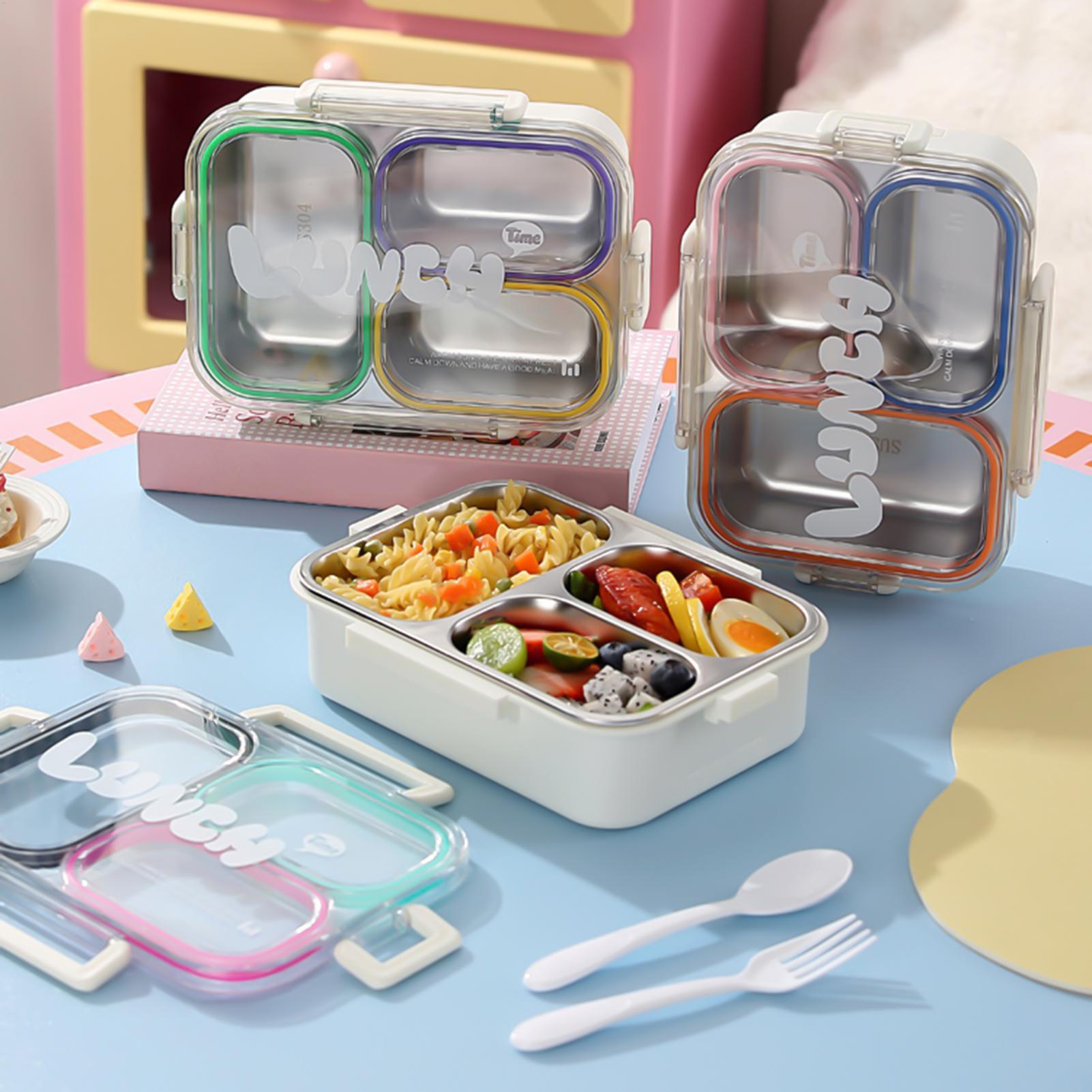 ステンレス製ランチボックス分割漏れ防止学校子供用スナックボッ - Food Snacks For School のレビューと価格