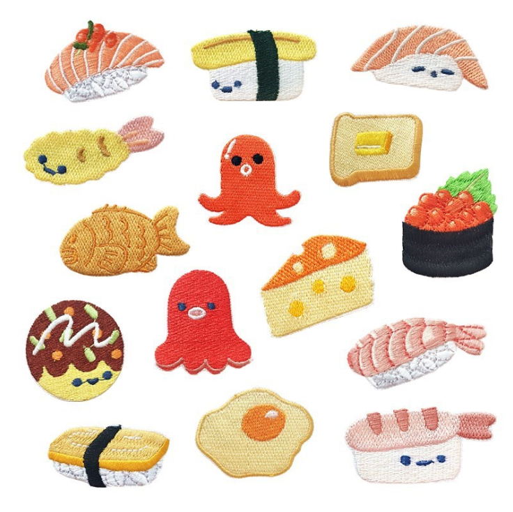 10 個の刺繍パッチ人気の食品スナック刺繍入り衣類帽子バッグ - Food Snacks Pictures のレビューと価格