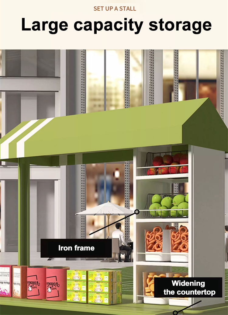 小型手押し屋台 軽食販売カート 大容量収納付き - Street Food Snacks のレビューと価格