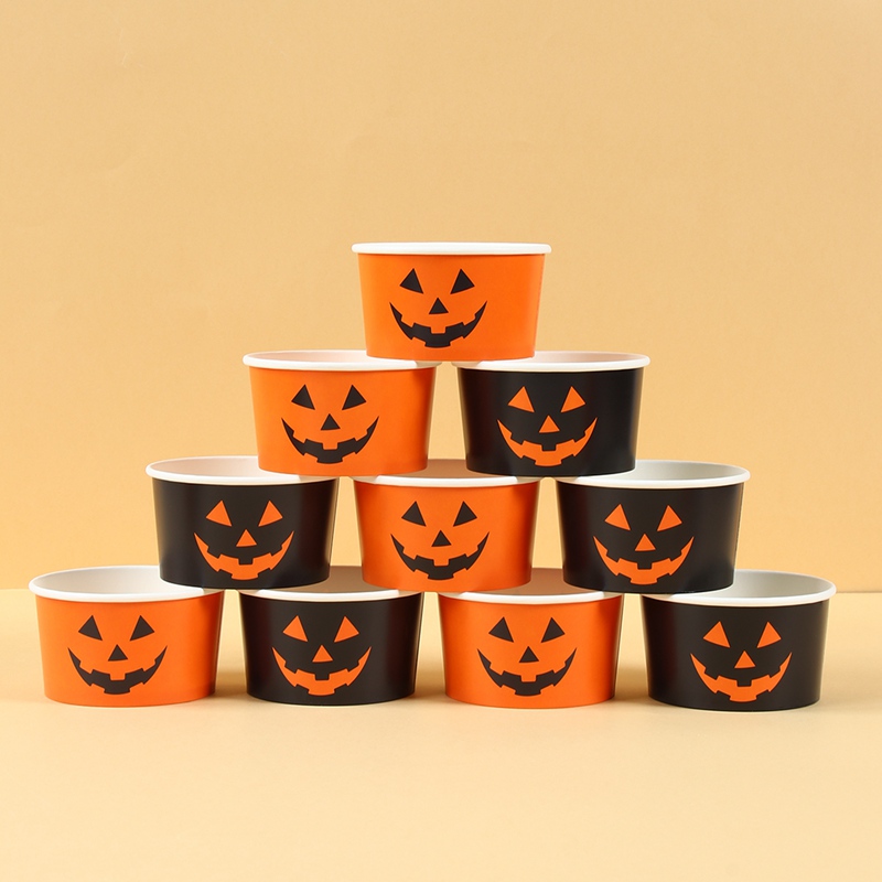 10/30/50 個ハロウィン紙ボウルカボチャゴーストブラッ - Food Snacks That Are Black のレビューと価格