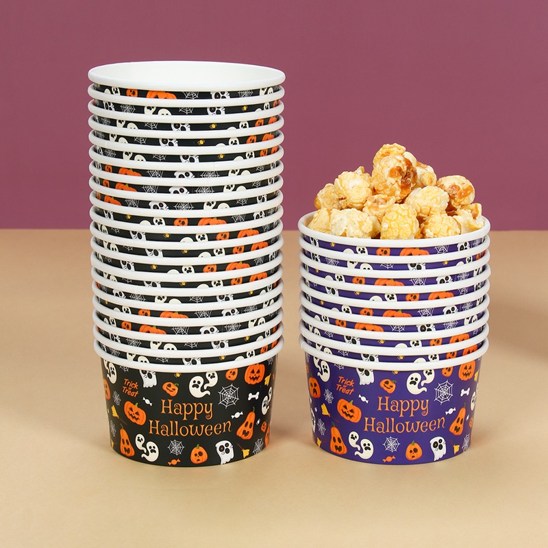10/30/50 個ハロウィン紙ボウルカボチャゴーストブラッ - Food Snacks That Are Black のレビューと価格