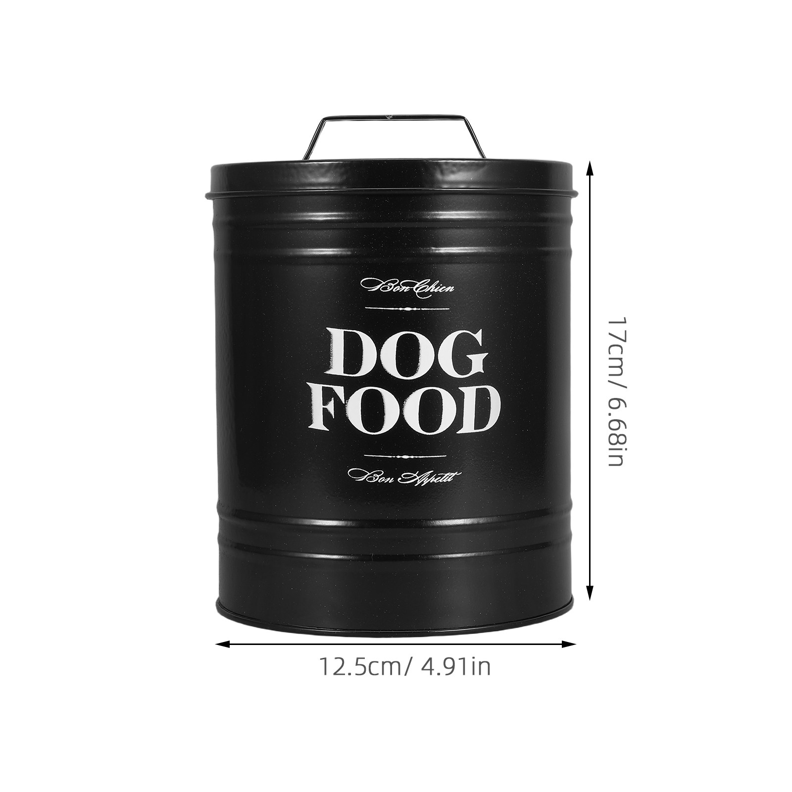 大型鉄製ドッグフード保存容器 密閉ペット容器 密封された子犬 - Food Snacks That Are Black のレビューと価格