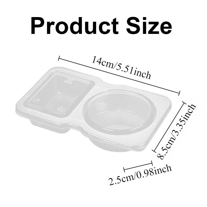 5/10/20/40 個二重コンパートメント調味料容器蓋付き - Food And Snacks For Picnic のレビューと価格