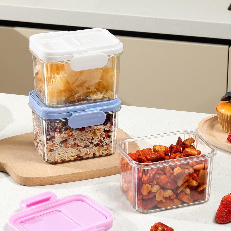 気密食品保存容器 プラスチック製 ハンドル付き蓋 漏れ防止  - Food Snacks For Picnic のレビューと価格