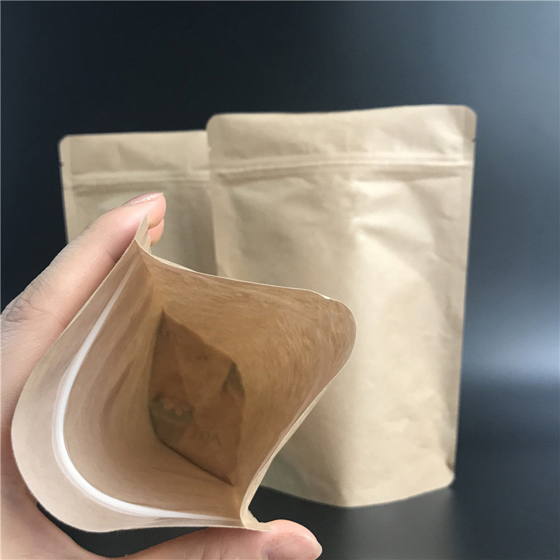 50 個再密封可能な Doypack ブラウンクラフト紙生分 - Food Energy Snacks のレビューと価格